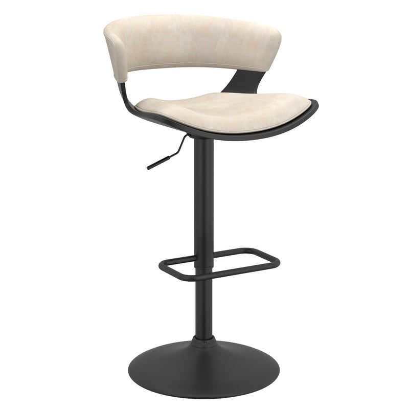 1. "Rover Adjustable Air Lift Stool in Ivory and Black - Stylish and versatile seating option"