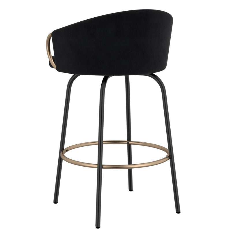 3. "Lavo 26" Counter Stool in Black and Gold - Sleek and Contemporary Design"