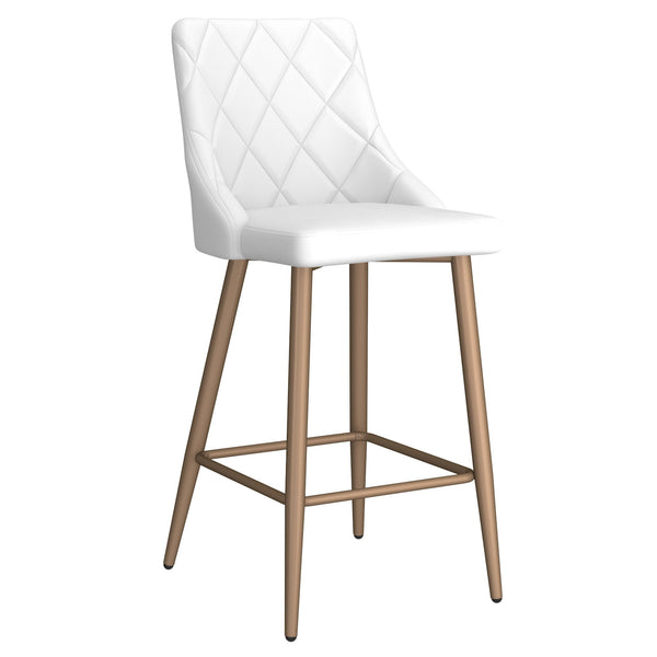 1. "Antoine 26" Counter Stool, Set of 2, in White - Sleek and modern design"