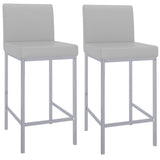6. "Set of 2 Grey and Chrome Counter Stools - Ideal for entertaining guests"