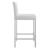 4. "White and Chrome Bar Stools - Enhance your bar area with these elegant stools"