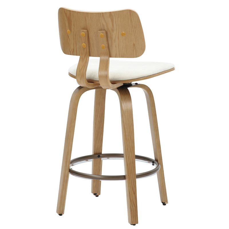 3. "Swivel Counter Stool in Beige Fabric - Enhance your dining experience with the Zuni 26" stool"
