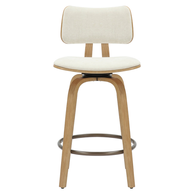 5. "Beige Fabric Upholstery - Enjoy a cozy and inviting seating experience with the Zuni 26" stool"
