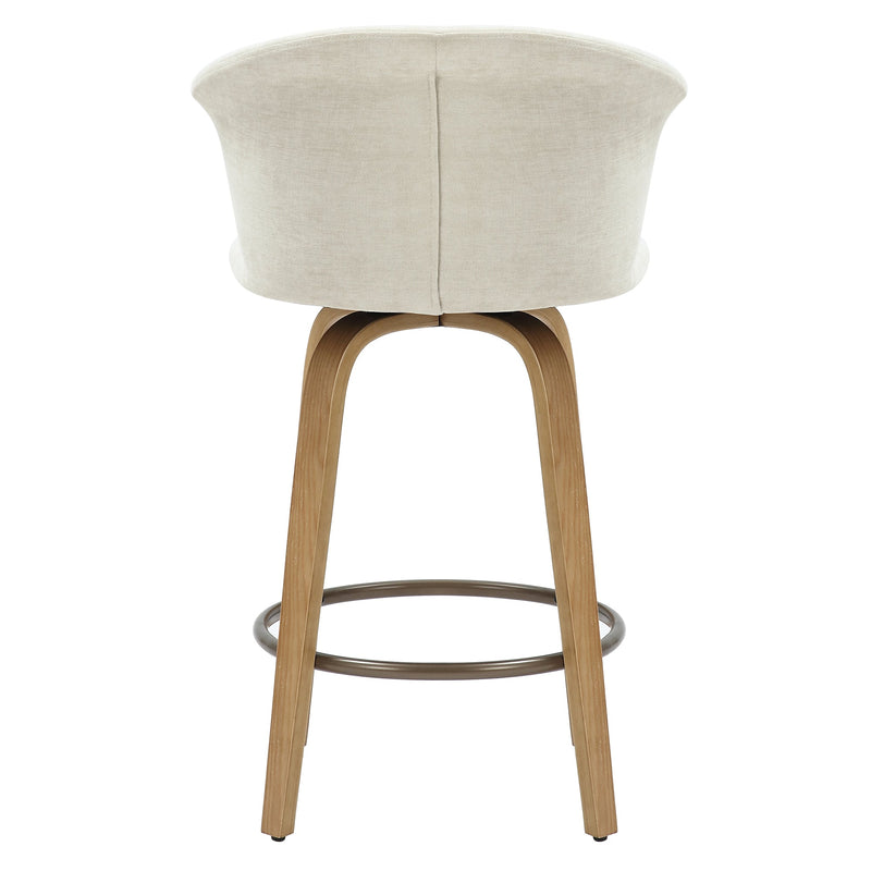 7. "Tula 26" Counter Stool in Beige Fabric - Elegant Design for a Sophisticated Dining Experience"