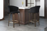 2. "Black and Washed Oak Counter Stool - Perfect addition to any kitchen or bar area"