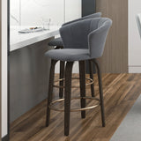 2. "Grey and Washed Oak Tula 26" Counter Stool - Enhance your home decor with this elegant seating option"