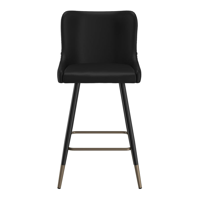 4. "Comfortable Xander 26" Counter Stool, Set of 2, in Black - Perfect for long conversations"