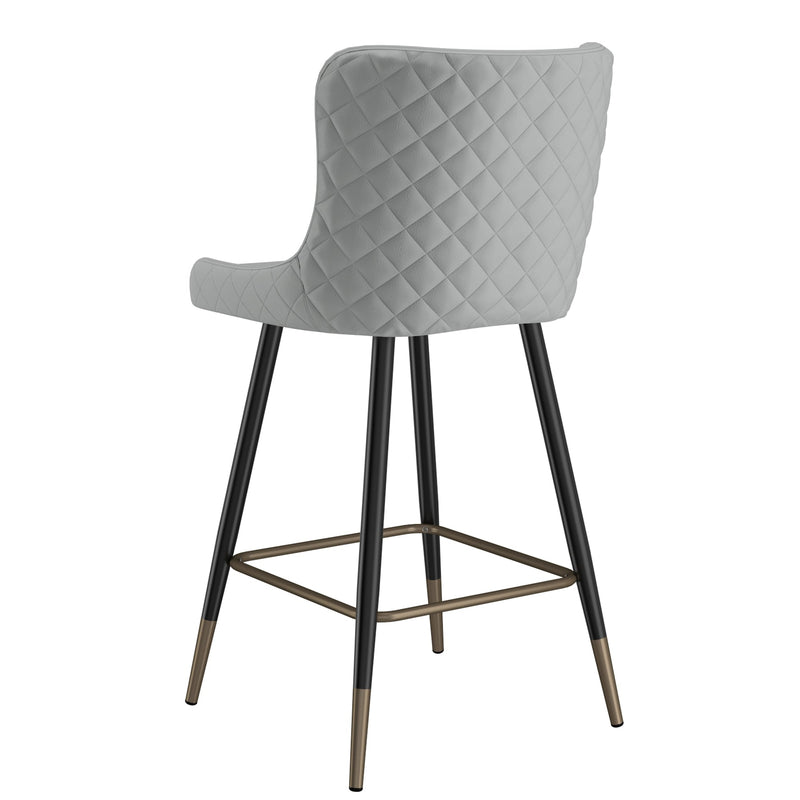3. "Xander 26" Counter Stool in Light Grey - Set of 2 - Comfortable and durable seating solution"