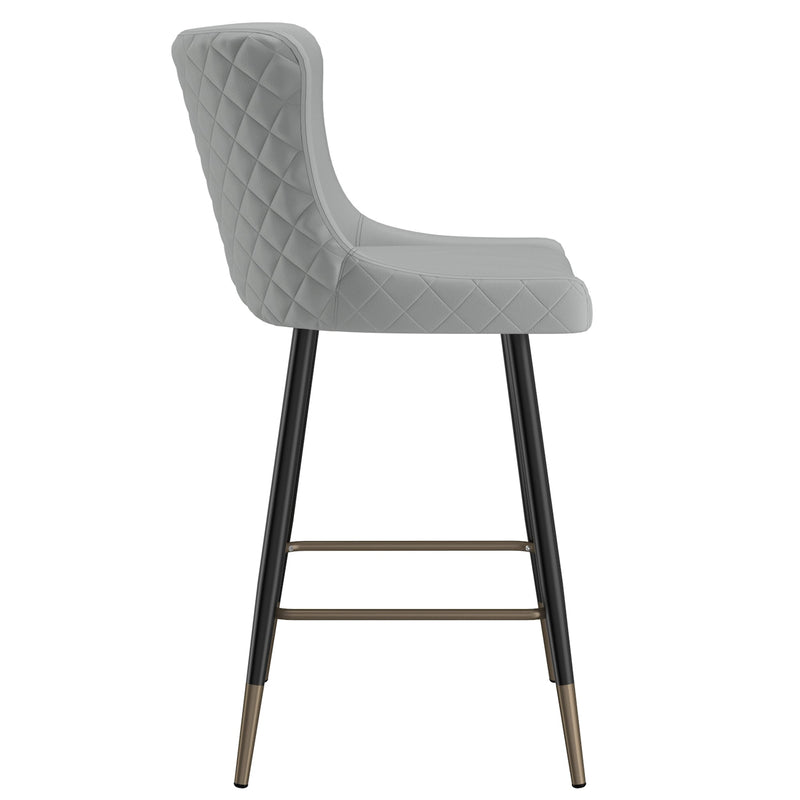 5. "Xander 26" Counter Stool, Set of 2, in Light Grey - Contemporary design for any space"