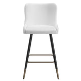 4. "White Xander 26" Counter Stool, Set of 2 - Perfect addition to any contemporary space"
