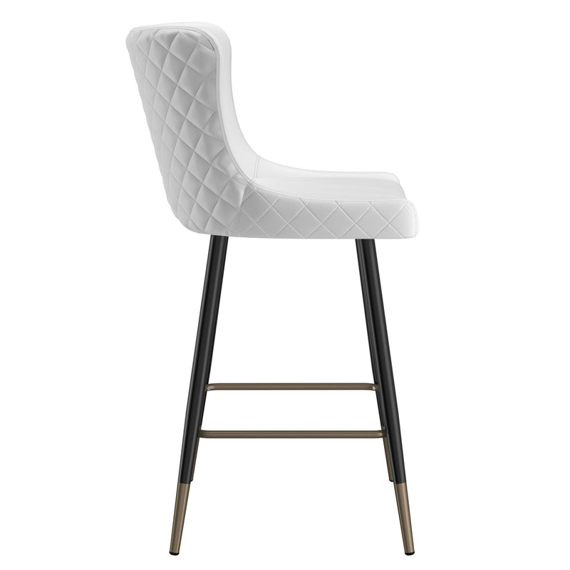 5. "Xander 26" Counter Stool, Set of 2, in White - Versatile seating for any counter height table"