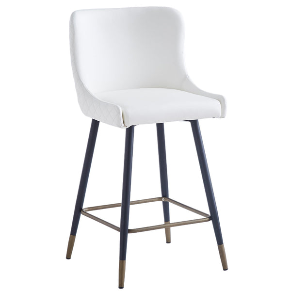 1. "Xander 26" Counter Stool, Set of 2, in White - Sleek and modern design"