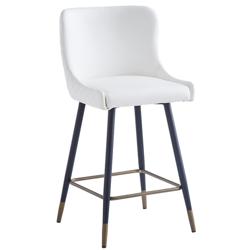 1. "Xander 26" Counter Stool, Set of 2, in White - Sleek and modern design"