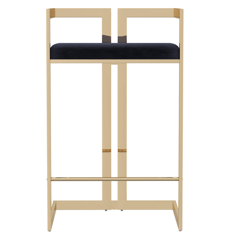 4. "Black and Gold Counter Stool - Perfect addition to any modern interior"