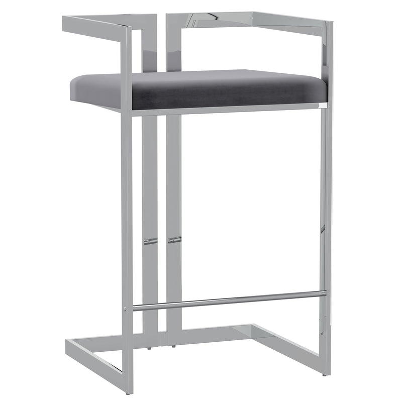 1. "Cosmo 26" Counter Stool in Grey and Silver - Sleek and stylish seating option"