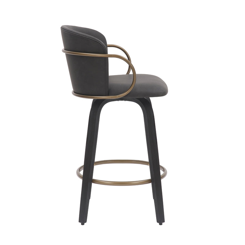 4. "Black and Aged Gold Counter Stools - Add a Touch of Sophistication to Your Home Decor"