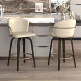 2. "Vintage Ivory Counter Stool - Stylish and Comfortable Seating for Kitchen or Bar"