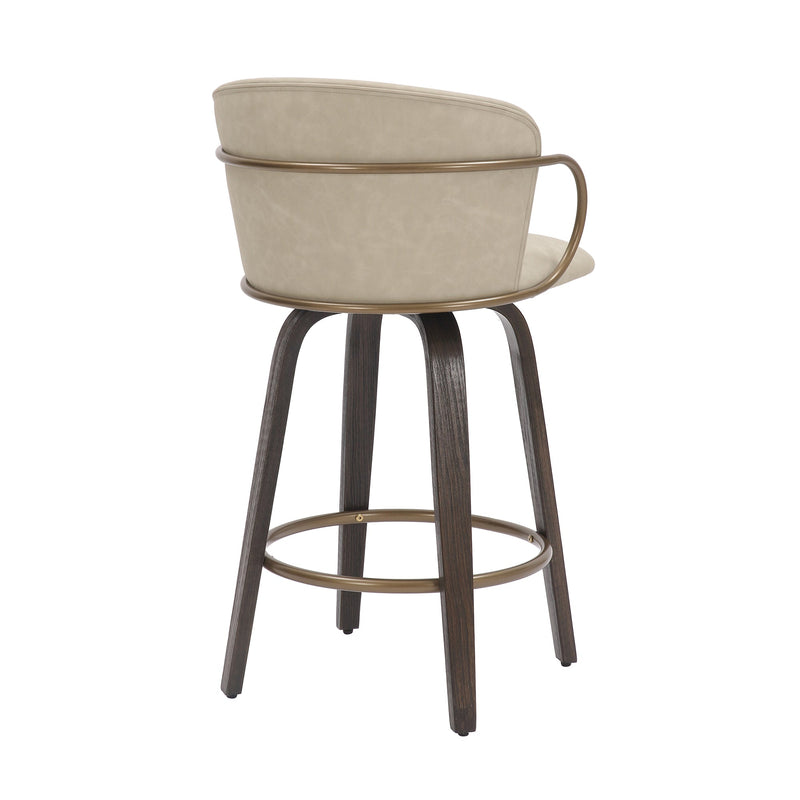 3. "Brown Swivel Counter Stool - Classic Design with a Modern Twist"