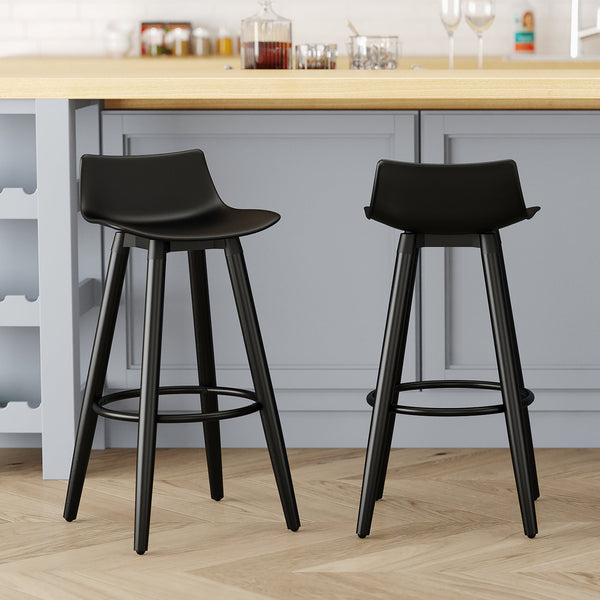 2. "Modern Rango 26" Counter Stool, Set of 2, in Black - Enhance your kitchen or bar area"