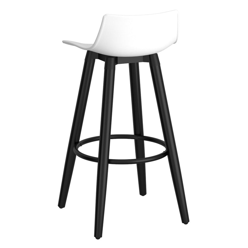 3. "White and Black Rango 26" Counter Stool, Set of 2 - Contemporary design for any space"