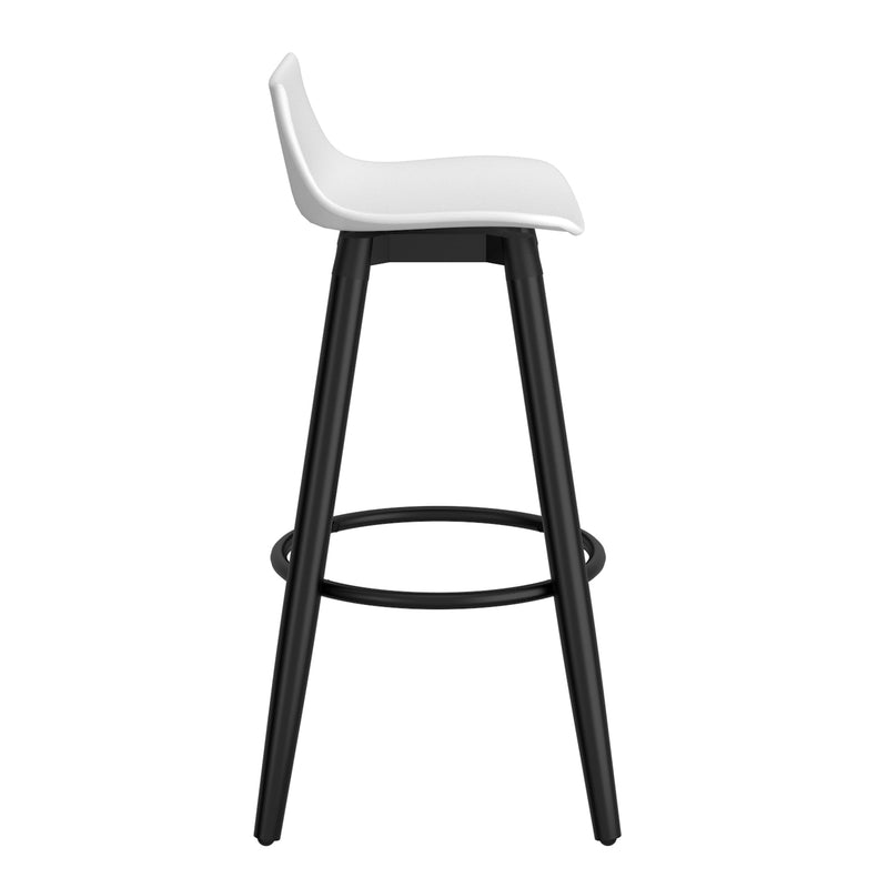 4. "Comfortable Rango 26" Counter Stool, Set of 2, in White and Black - Perfect for long conversations"