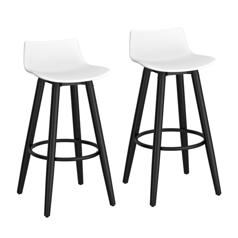 7. "Elegant Rango 26" Counter Stool, Set of 2, in White and Black - Add sophistication to your home"