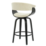 3. "Holt 26" Counter Stool - Sleek design with durable beige fabric and black frame"