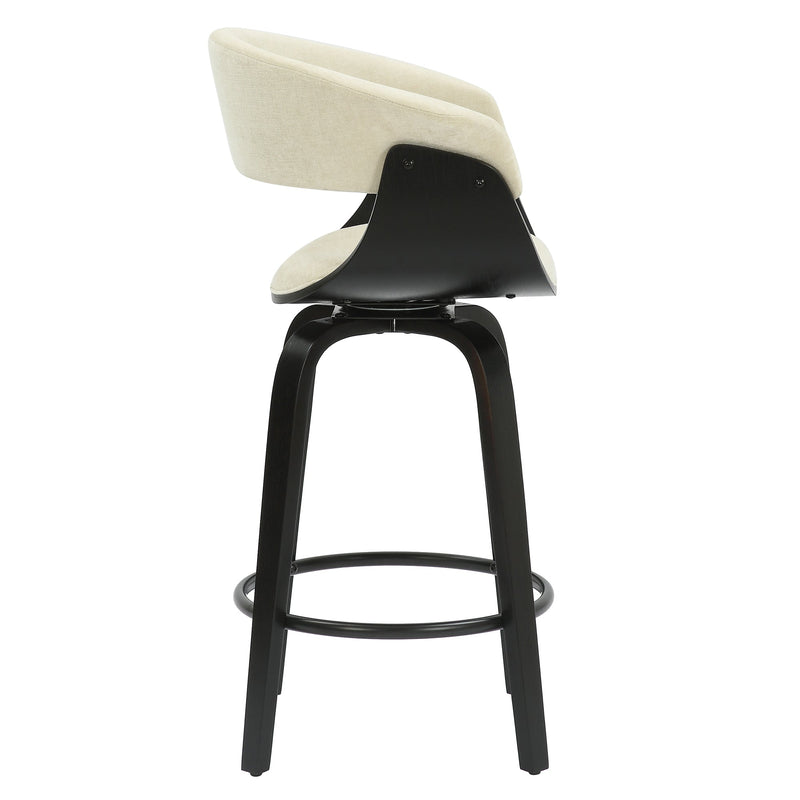 4. "Beige Fabric Counter Stool - Perfect addition to any contemporary interior"