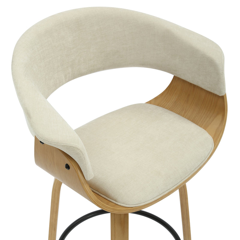 6. "Holt 26" Counter Stool in Beige Fabric - Comfortable seating for long hours"