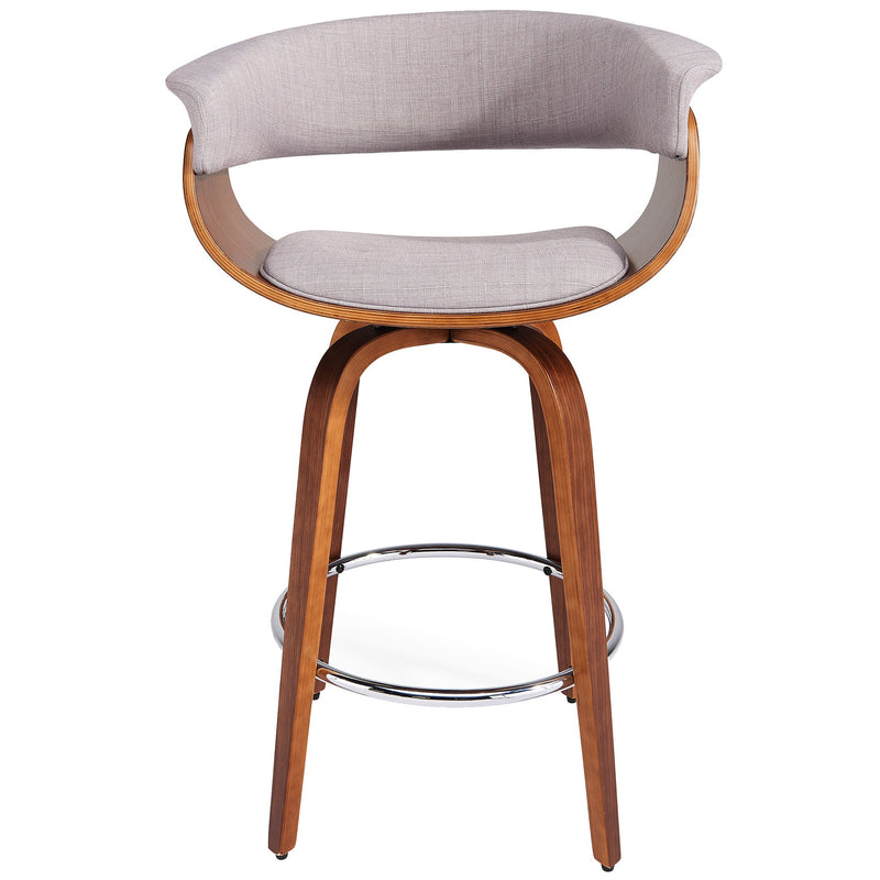 4. "Grey and Walnut Kitchen Stool - Enhance your dining area with this chic piece"