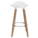 4. "White and Natural Counter Stools - Perfect Addition to Your Modern Kitchen"