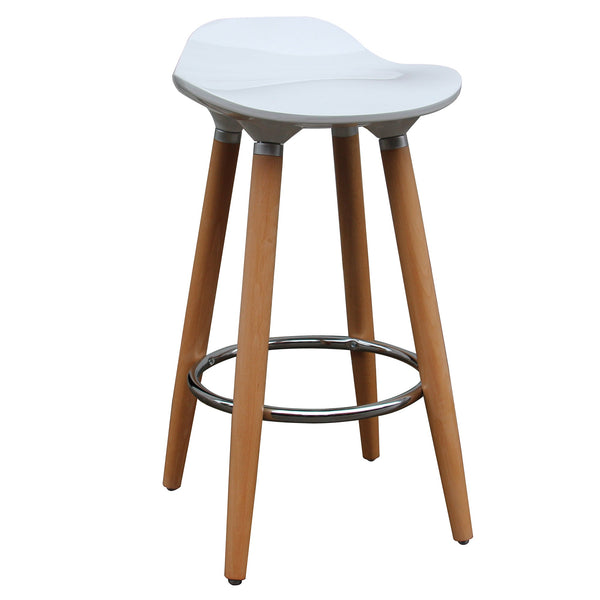 1. "Trex 26" Counter Stool, Set of 2 in White and Natural - Stylish and Functional Seating"