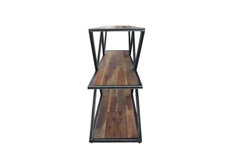 4. Rustic Vintage Console Table with Two-Tier Storage