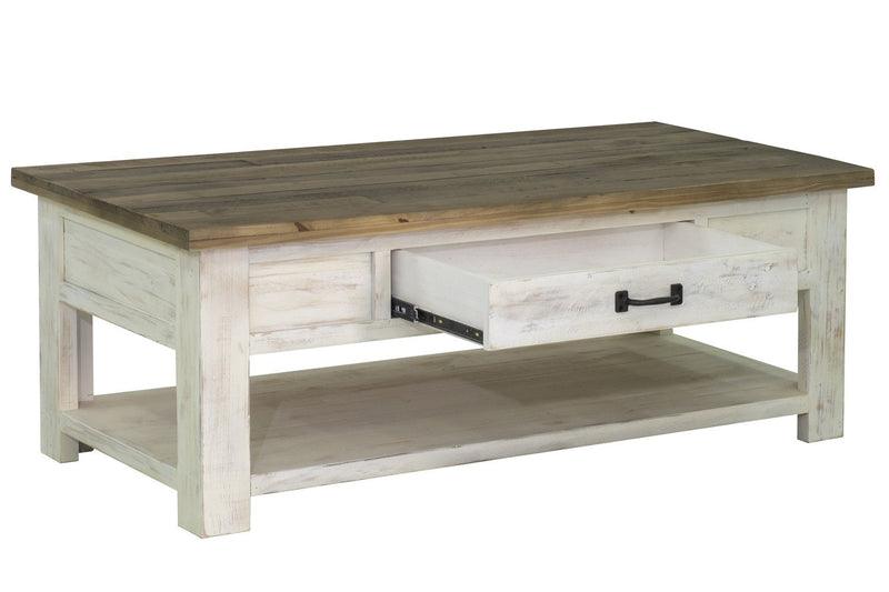 1. "Elegant Provence Coffee Table with Distressed Finish"
