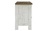 5. "Durable Provence Small Media Unit with solid wood construction"