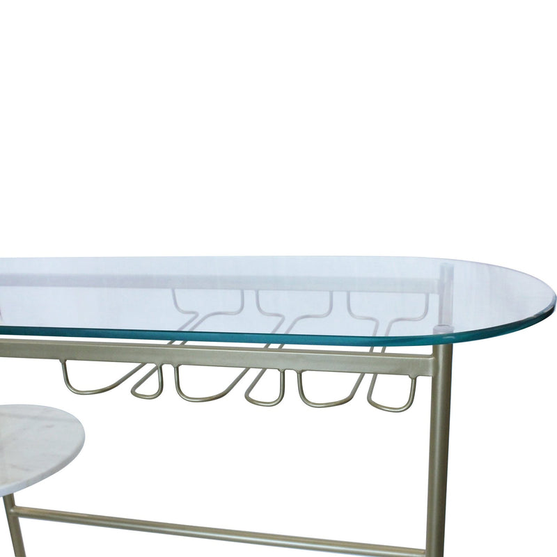 7. "Earth Wind & Fire Oval Console Table - A blend of elegance and functionality"