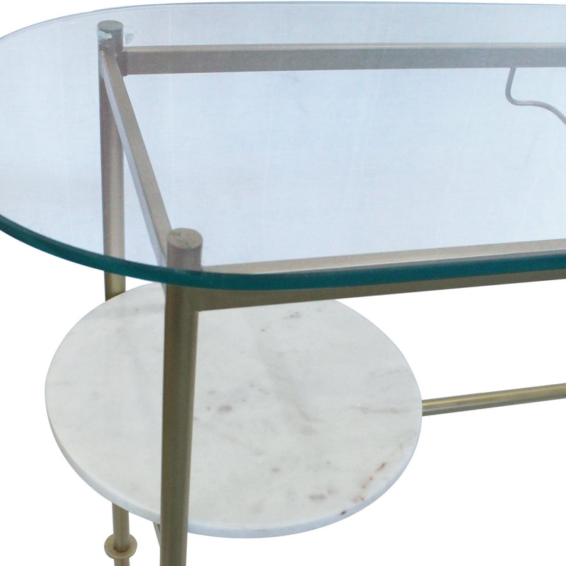 8. "Earth Wind & Fire Oval Console Table - Create a focal point in your entryway or hallway"