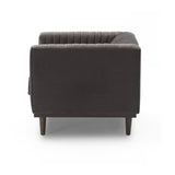 3. "Stone Grey Velvet Sage Club Chair with sturdy construction and luxurious feel"