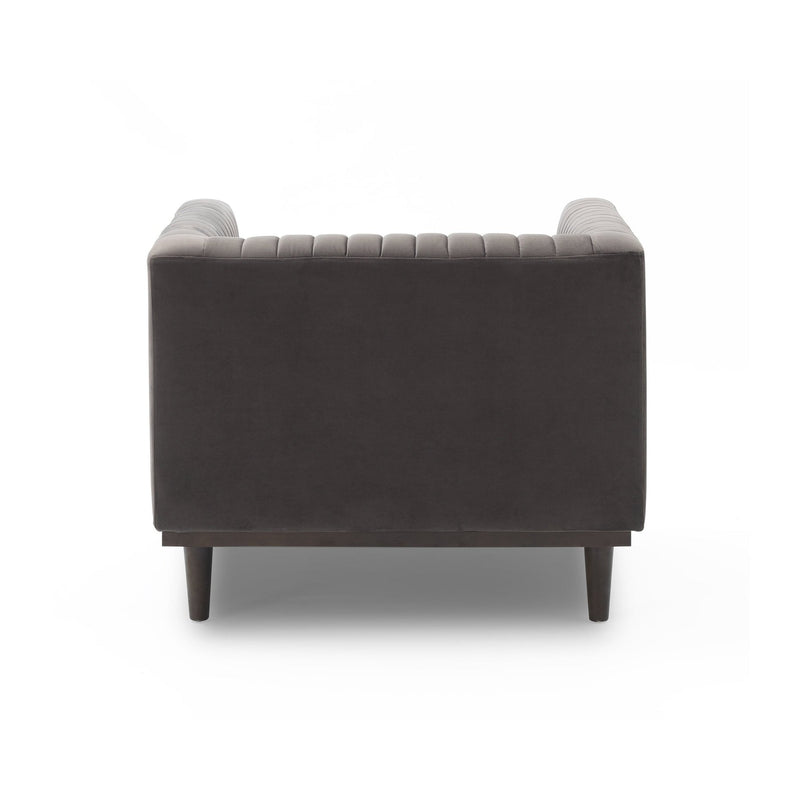 4. "Elevate your home decor with the Sage Club Chair - Stone Grey Velvet"