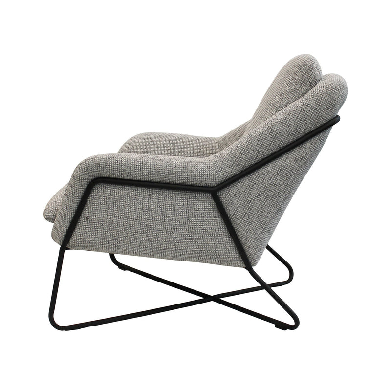 3. "Elegant Romeo Lounge Chair - Light Grey Tweed for stylish and cozy seating"