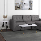 2. "White and Black Emery Rectangular Coffee Table - Stylish addition to any living room"