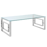 1. "Eros Coffee Table in Silver - Sleek and modern design"