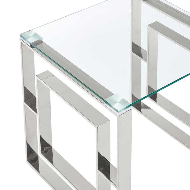 5. "Eros Coffee Table in Silver - Perfect for small to medium-sized spaces"