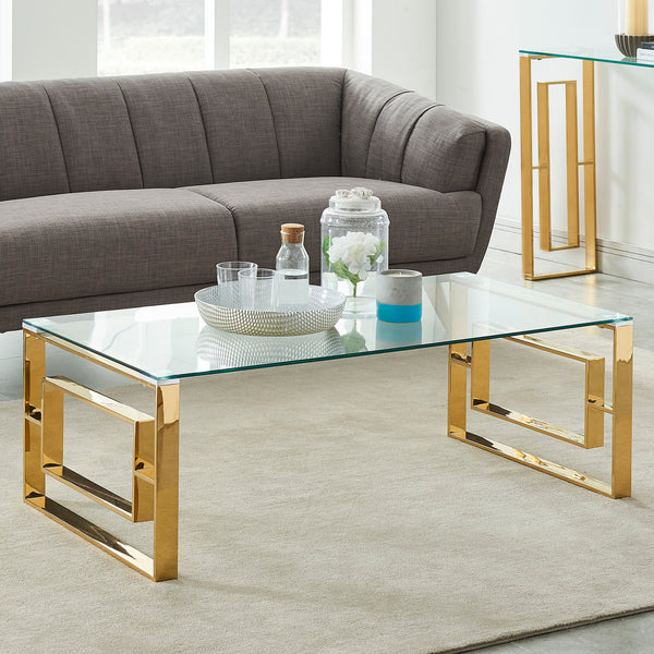 2. "Gold Eros Coffee Table - Stylish and sophisticated addition to your home decor"
