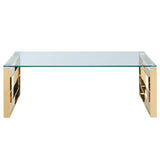 3. "Medium-sized Gold Eros Coffee Table - Perfect for small to medium-sized living spaces"