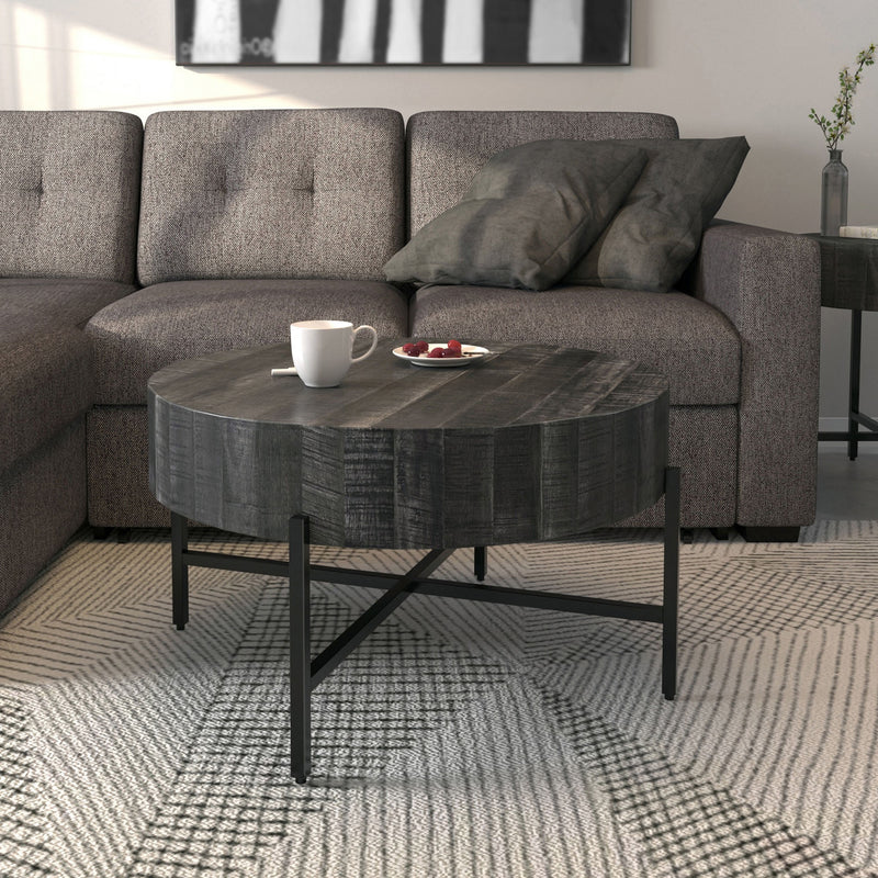 2. "Grey and Black Blox Coffee Table - Stylish addition to any living space"
