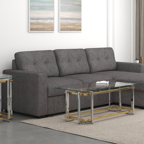 2. "Silver and Gold Florina Coffee Table - Stylish addition to your home decor"