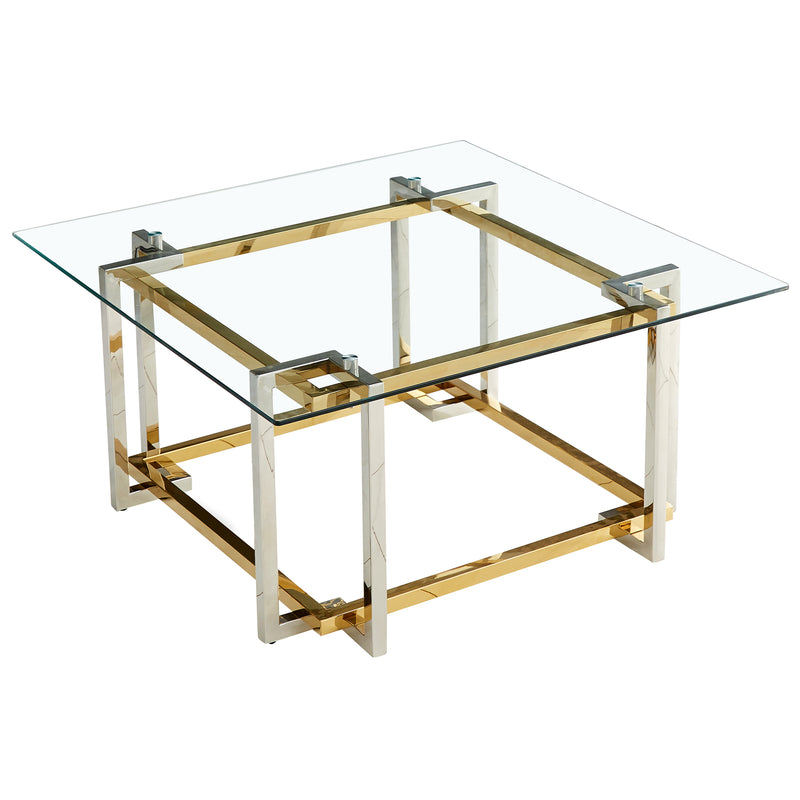 5. "Florina Coffee Table in Silver and Gold - Perfect blend of modern and classic aesthetics"