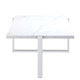 4. "White and Silver Coffee Table - Enhance your living space with Veno"