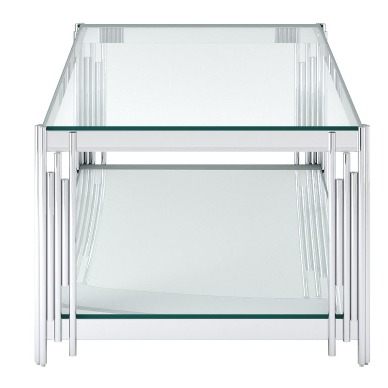 4. "Silver accent table - Enhance your decor with this elegant piece"